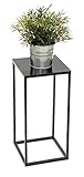 DanDiBo Blumenhocker Metall Schwarz Eckig Höhe 42,5 cm Blumenständer Beistelltisch 434 Blumensäule Modern Pflanzenständer Pflanzenhocker