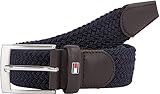 Tommy Hilfiger Herren Gürtel New Adan Belt 3,5 cm Stoffgürtel, Blau (Sky Captain), 95 cm