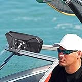 Marine View Mirror - Reflektierendes Bootszubehör, universelle Heckhalterung, stabiler Rahmen, hochklares Glas mit verstellbarem Drehgelenk | Praktischer Spiegel zum Skifahren, Surfen, Wakeboard und