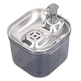 Katzenwasserbrunnen, Edelstahl-Haustierwasserbrunnen mit Ersatzfiltern, Leiser Katzenbrunnen Zum Trinken, Automatischer Hundewasserspender für Katzen, Hunde und Mehrere Haustiere