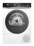 Siemens WQ46B2D41 iQ700, Wärmepumpentrockner 9 kg, Extrem Leise, varioSpeed, Halbe Beladung, Knitterschutz, autoDry, über Home Connect mit Waschmaschine verbinden, Selbstreinigung, Weiß