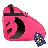 BEST SPORTING Tasche für Inlineskates und Schlittschuhe I Schlittschuhtasche mit verstellbarem Trageriemen I Rollschuhtasche in Pink I große Inliner-Tasche I Schlittschuhe Tasche