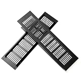 Ventilation Gitter Aluminium Lüftungsgitter Rechteckig Abluftgitter Korrosionsschutz fur Belüftung von Schränken und Schlafzimmern Schwarz 30 x 8 cm
