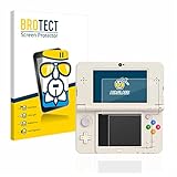 BROTECT Schutzglas für Nintendo New 3DS Schutzfolie Panzer Folie Glas Displayschutz Made in Germany [Kratzfest 9H, Anti-Fingerprint,Transparent]