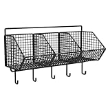 Folpus Hängekorb 3 Gitter, Obst Aufbewahrungskörbe, hängende Obstkörbe, selbstklebend, hängende Lagerung Organisator, Metallgitter Körbe abnehmbar für Küche Bad Schränke, stil a