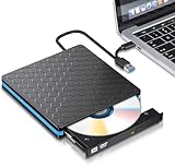 M. way Externes CD DVD Laufwerk, USB 3.0& USB C CD Laufwerk, tragbare DVD/CD Lesegerät PC Player niedriger Lärm/Slim Superdrive für Laptop, Desktop, Mac, MacBook, Windows 10/8/7, Linux, Vista, MacOS