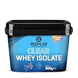 Bodylab24 Clear Whey Isolate Zitrone-Eistee 960g, Eiweiß-Shake aus bis zu 96% hochwertigem Molkenprotein-Isolat, erfrischend fruchtiger Drink, Whey Protein-Pulver kann den Muskelaufbau unterstützen