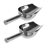MAGICLULU 2 Sets 2 Stück Edelstahl Universalschaufel Auslöser Große Schaufel Auto Mülleimer Durchsichtige Eiswürfelbereiter Schaufeln Eisschale Eiswürfelbereiter Eisform