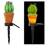Solarbetriebene Lampe für den Außenbereich, Garten, Straße, Warmweiß, 1 Stück, Ananas/Kaktus