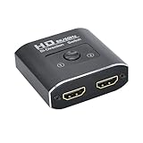 HDMI Splitter 8K@60Hz 4K@120Hz, HDMI 2.1 Switch, HDMI Switcher 2 In 1 Out oder 1 In 2 Out HDMI Verteiler, 2 Monitore können Keine Bilder gleichzeitig anzeigen, für mehrere Hosts oder Anzeigegeräte