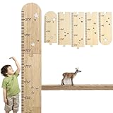 Holz Messlatte Kinder,5 Stück Messlatte Kinderzimmer,Messlatten Kinder Hölzernes Wandlineal,Kinder Höhe Diagramm Wandsticker, Geeignet für Höhen Ca 50 Bis 200 cm,Für Wanddekoration Im Kinderzimmer