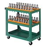Robuster Werkzeugwagen mit Rädern – CNC-Werkzeughalter, Allzweckwagen für Garage und Lager, industrieller Servicewagen mit ergonomischem Griff, mobile Aufbewahrungslösung