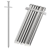 YAOBLUESEA 50x Zeltheringe Stahl für Harte böden Felsbodenheringe Sturmsicher 23cm Lange Anti-Rost Heringe Erdnägel Zeltnägel für Camping Outdoor für Harte Böden Normalen Ø4mm Vorzelt Heringe