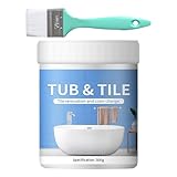 Fliesenfarbe für Bad - schnelltrocknende Badewannenbeschichtung, geruchsarmes Flächenset | Durablle Resurfacing Compound Set, leicht aufzutragende Schutzschicht inkl