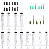 10ml Kunststoff Spritze mit Nadel 12 Stück Spritzen Messflüssigkeiten Langlebige Kolostrum Spritzen Vielseitige Dosierspritzen Wiederverwendbare Flüssigspritze Messspritze für Garten & Haustierpflege