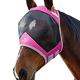 Harrison Howard CareMaster Pro Luminous Fliegenmaske UV-Schutz Standard Rosa Warmblut (L)