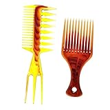 MUSISALY 2St breite Haarbürste kopfhaut massage chaps kinder hairbraider barber Friseur-Haarkamm Afro-Picks Salonkamm Männerfriseurkamm Pflegekämme glatter Kamm breiter Kamm