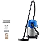 Nilfisk Buddy II 18L Inox Nass- & Trockensauger für Haus, Garten und Auto | Nass Trockensauger für drinnen und draußen (1200 W), Rostfreier Stahl
