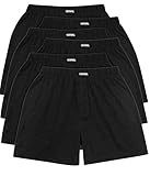 YESWEL 6er Pack Unterhosen Männer, Atmungsaktive Baumwolle Unterhosen Herren, Weit Retroshorts(Schwarz,XXL)