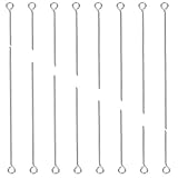 TOAOB 800 Stück Silber Kopfstift Metall Kettelstifte Nietstifte mit Öse 18 20 26 30 35 40 45 50mm Eye Pins Schmuck Zubehör für Ohrring Anhänger Perlen Schmuck DIY