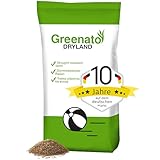 Rasensamen trockenresistent Greenato Dryland 5kg – Trockenrasen Rasensamen schnellkeimend Frühjahr und Herbst Grassamen Unkrautvernichter Rasen Rasensaat - ideal für eine Fläche von 200m²