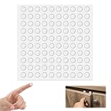 100 Stück Selbstklebend Türpuffer, 8MM Gummipuffer, Transparent Schutzpuffer Gummipuffer Stoßfänger Pads, Selbstklebend Elastikpuffer, Gummifüße, Türstopper Gumminoppen für Türschränke und Schubladen