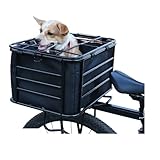 Hunde-Fahrradkorb,Fahrradkorb for Hunde, Fahrrad, verstellbare Tasche, Rucksack, belüftete Transporttasche