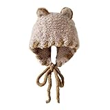 Oxtxuzdm Handgefertigte Plüschdicke Ohrkappen Damen Pullover Weiche Wollplüsch