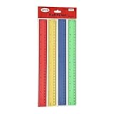 6 Stück 30,5 cm klares Lineal gerades Lineal Zoll und Zentimeter Doppelskala Lineal Zeichenlineal Mathematik Lineal Messwerkzeug