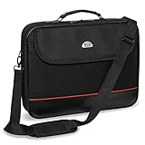 Pedea - Laptoptasche *Trendline* Notebook-Tasche bis 15,6 Zoll - Laptop Umhängetasche mit Schultergurt - Laptophülle schwarz - Notebooktasche für Damen & Herren