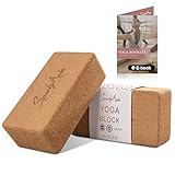 SportyAnis® Yogablock [2er Set] – Korkblock, Yogaklotz für Yoga, Asanas, Pilates und Meditiation – Yoga-Block aus Naturkork