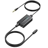 AUTOUTLET AD Wandler, Analog zu Digital Audio Konverter Analog Digital Wandler 3,5mm AUX zu SPDIF Toslink Konverter Adapter mit 3,5mm Audiokabel+1M Optischem Kabel für TV Computer Laptops Projektoren