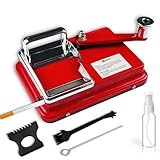 JIUJITSAW Zigarettenstopfmaschine, Tabak Stopfmaschine für Zigaretten Ø 8 mm cigarette machine, mit Zubehör, Männergeschenk(Rot)