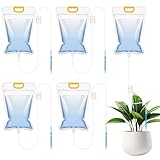 5 Stück 3,5L Pflanzen Bewässerung Tropfbewässerungsbeutel, Automatische Bewässerungssystem mit Verstellbarem Durchfluss Ventilschalter, Tropfer Bewässerung für Pflanzen Bewässerung im Urlaub Balkon