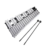 Sasuori Xylophon Glockenspiel mit 30 Tönen, Holzrahmen, Aluminiumstäbe, pädagogisches Percussion-Musikinstrument, Geschenk mit Tragetasche