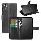 betterfon Handyhülle Kompatibel mit Samsung Galaxy Xcover 7 | Premium Qualität TPU Klapphülle für Galaxy Xcover 7 mit Kartenfächern | Magnetverschluss Handyhülle | Schwarz