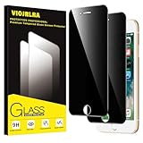 Viojrlra Sichtschutz für iPhone 7/8/SE 2020/SE 2022 Schutzfolie, Anti-Peeping Displayschutz 9H Härte Glas Folie, Anti-Spähen Anti-Kratzer, Fingerabdruck-ID Unterstützen Schutz Anti-Spy Folie, 2 Stück