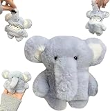 3D Niedlich Cartoon-Elefant Plüschtasche Kopfhörer Schutzhülle, Airpods case Elefant plüsch, Airpods hülle plüsch, Plush Elephant Earphone Case (Airpods 4)