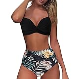 TYUIOP Bikini 44 Damen Frauen Streifen Taillierte Badeanzug Split Damen Bademode Set Bikini Hosen- & Rockhaken Bikini Damen Set Triangel Bikini Oberteil Große Brüste Rot Bikini High Waist
