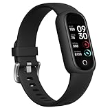 TOOBUR Fitness Tracker mit schrittzähler Fitnessuhr mit Wasserdicht Pulsuhr mit Herzfrequenz Schlaftracker Pulsmesser Sportuhr mit 14 Sportmodi Armband Damen Herren Android iOS Kompatibel, Schwarz