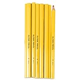 Instalguru Zimmermannsbleistift Bleistift für Glas Keramik Markierung 180 mm Baubleistift Glasmarker Glasbleistift Glasstift Metal Fliesen Markierstift Weich Klar Rot Graphit