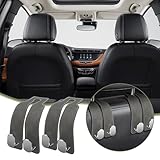 Omagie 2 Stück Auto Zubehör Taschenhalter Auto Auto ZubehöR Innenraum Autositz Doppelhaken KopfstüTze Auto Auto KopfstüTzen Haken Einkaufstaschen, Spielzeug FüR Kinder, AutozubehöR