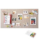 YFCJYBF Filz Pinnwand Groß 60 x 40 cm – Selbstklebende Kork-Pinnwand mit 60 Pins, 9mm Dicke | Premium Bulletin Board für Fotos, Notizen & Memos | Ideal für Zuhause, Büro, Schule | Inklusive 25 Pinnn