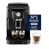 De’Longhi Magnifica S - Perfetto Kaffeevollautomat mit klassischem Milchaufschäumer, Espresso- und Cappuccino Kaffeemaschine, Bedienfeld mit Tasten, Schwarz (ECAM11.112.B)