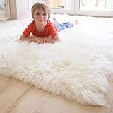 Steffensmeier Flokati 1500 Teppich Natur Kult Shaggy Teppich Hochflor Langflor neu Neuseeland 100% Schurwolle, Größe: 70x140 cm