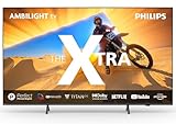 PHILIPS Ambilight The Xtra 55PML9009 4K Quantum Dot MiniLED Smart TV - 55-Zoll Display mit P5 Perfect Picture Engine Ultra HD, Titan OS, Dolby Vision und Dolby Atmos Sound - Anthrazitgrau