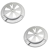 OZXNO 2 Stück BBQ Smoker Air Vent Set Edelstahl Smoker Grill Vent Silber Grill Air Dämpfer für erhöhte Luftzirkulation