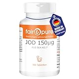 Fair & Pure® - Jod 150mcg aus der Braunalge Kelp - vegan - ohne Magnesiumstearat - 180 Jod-Tabletten