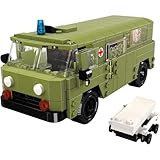 UAZ 452 Buchanka Russischer Militär Kleinbus Modell 1:25, Klemmbausteine mit 429 Teilen, Russland Sowjetisch Bus Bausteine Modellbau Modellbus Soldaten Panzer, Geschenk für Erwachsene und Kinder