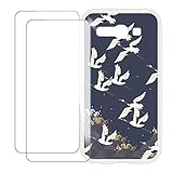 UOGNADGD Kompatibel mit Alcatel One Touch Pop C9 7047D Bunte Personalisierte Hülle mit 2 Glasschutzfolie-Schutzfolien – Stoßfest und Kratzfest (Schwan)